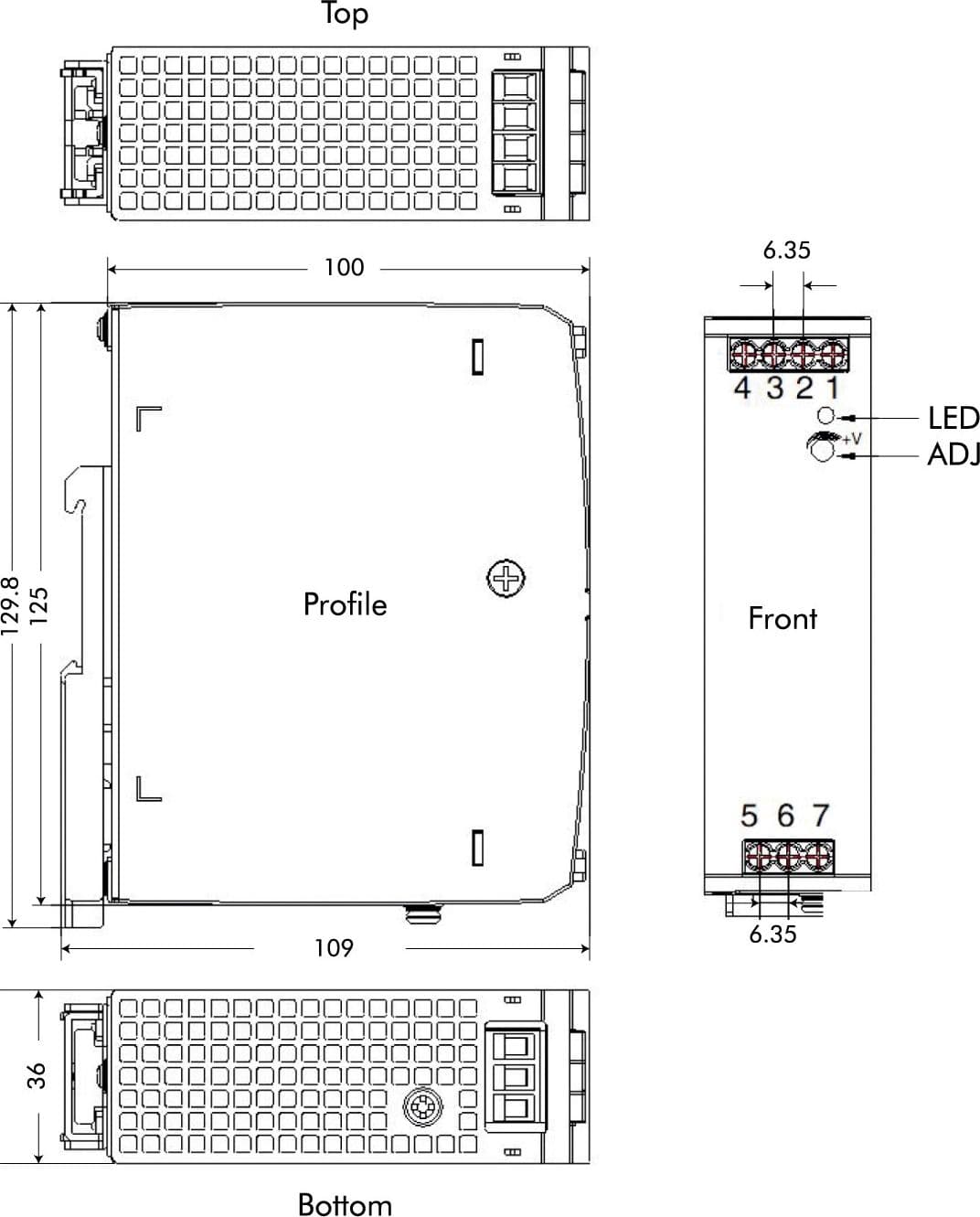 Alimentatore su Guida DIN 48V 2,5A 120W in Trasformatori Scontolo.net - Potenza, commercioVirtuoso.it