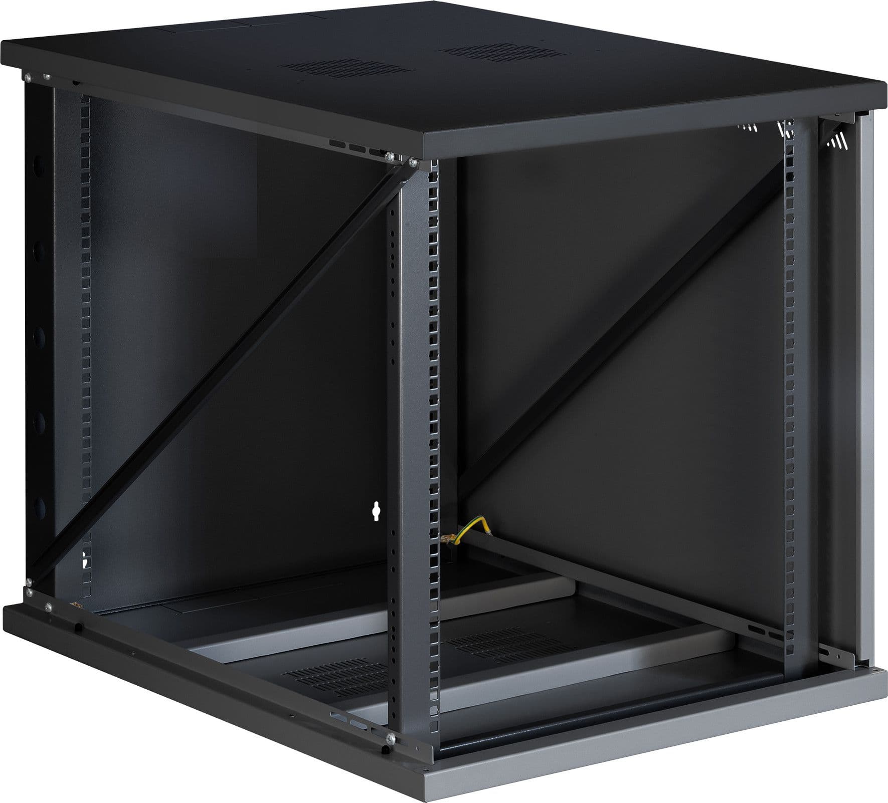 Armadio Rack 19'' a Muro 16U P 800mm L 600mm Porta Vetro Nero in  Scontolo.net - Potenza, commercioVirtuoso.it