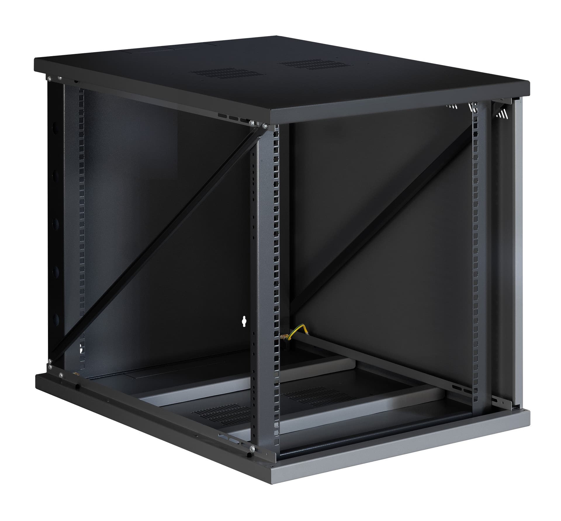 Armadio Rack 19'' a Muro 16U P 800mm L 600mm Porta Vetro Nero in  Scontolo.net - Potenza, commercioVirtuoso.it