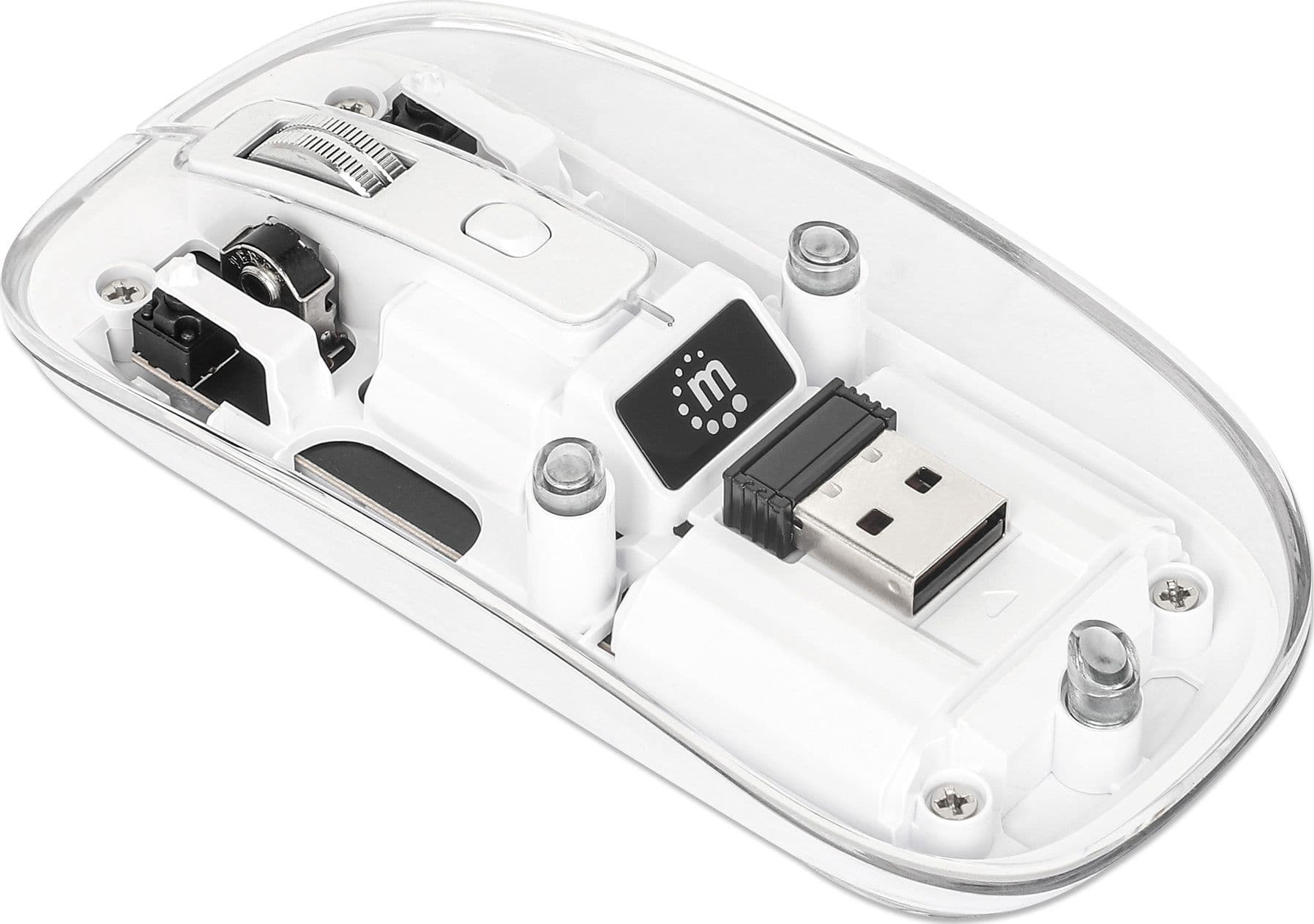 Mouse Ottico Wireless 800-1600 dpi con Micro Ricevitore USB Bianco Trasparente in  Scontolo.net - Potenza, commercioVirtuoso.it