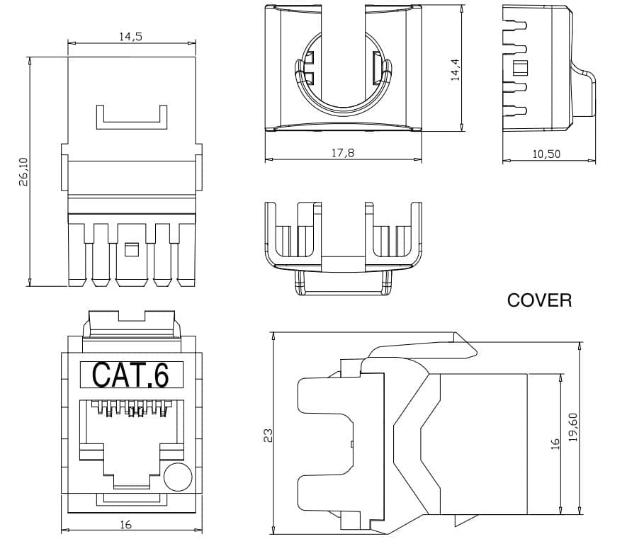 Kit 24 Frutti Cat.6 UTP 180&deg Keystone con Pinza Crimpatrice in Pinze spelafili Scontolo.net - Potenza, commercioVirtuoso.it