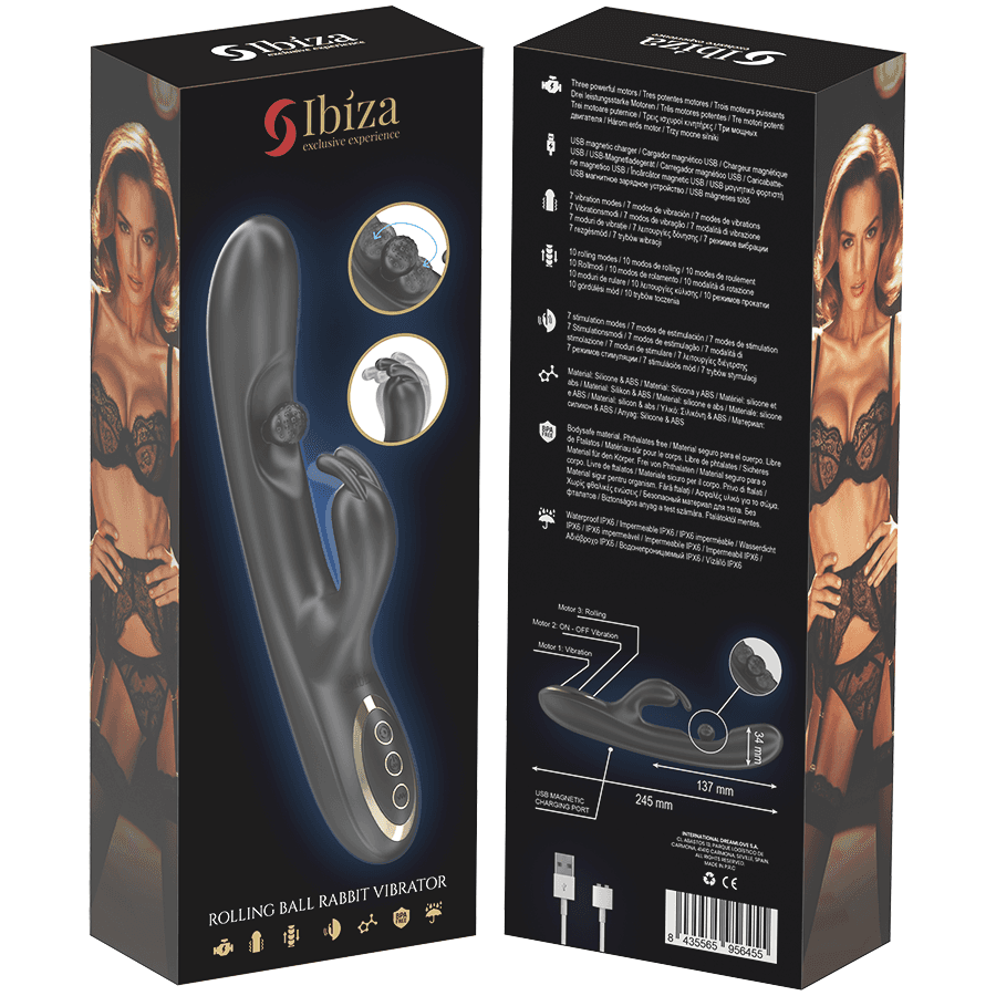 IBIZA POTENTE VIBRATORE RABBIT CON PERLA ROTANTE MASSAGGIANTE in Vibratori per coppia Desideria Shop - Latina, commercioVirtuoso.it