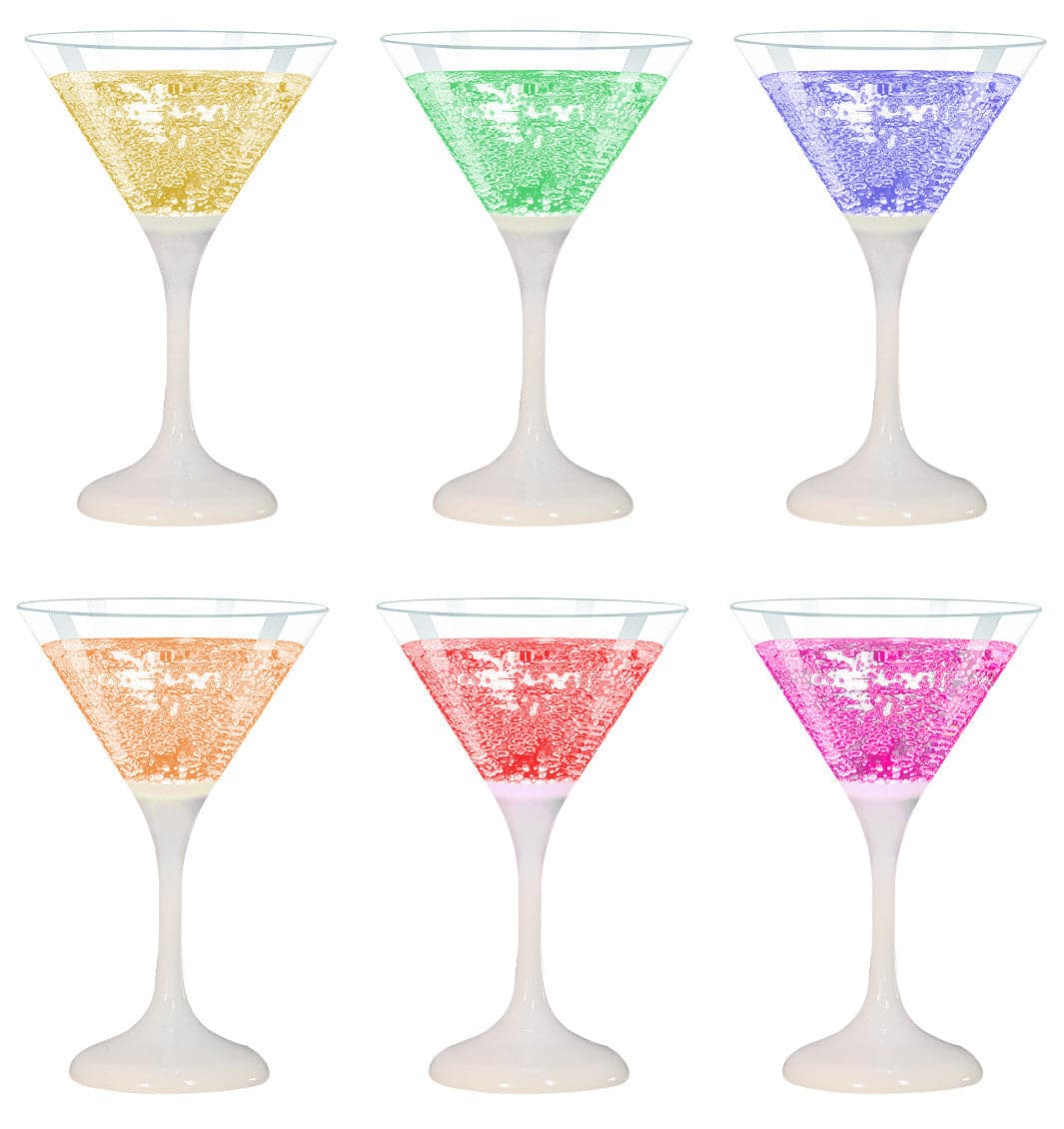 Confezione da 6 Bicchieri da Cocktail con 6 Colorazioni LED in Bicchieri Scontolo.net - Potenza, commercioVirtuoso.it
