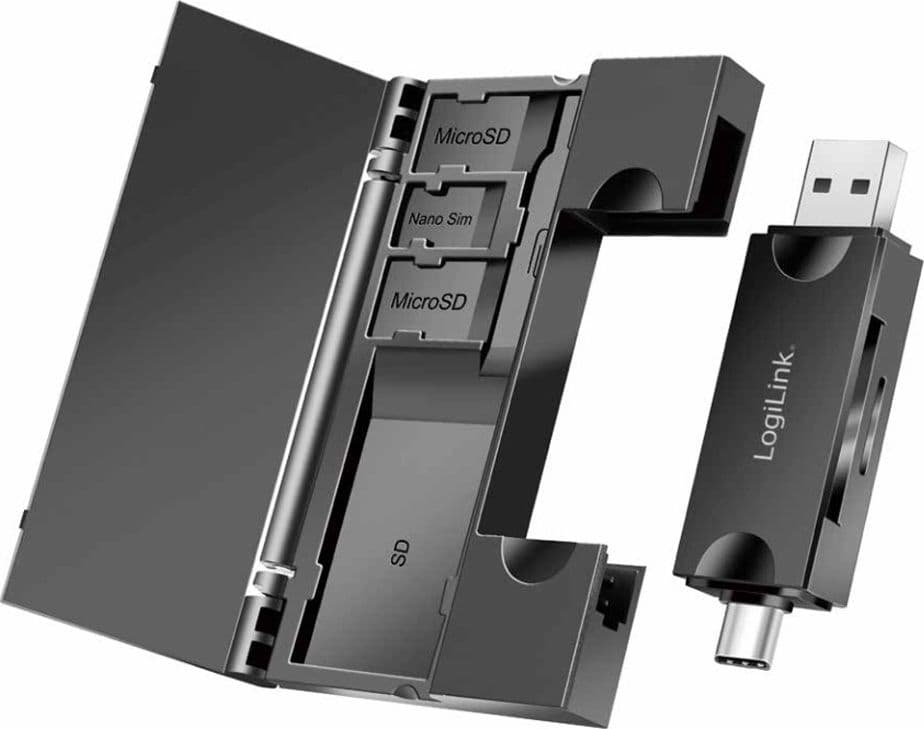 Lettore di Memorie USB 3.2 Gen1 2 in 1 con Custodia Card in Lettori schede di memoria esterni Scontolo.net - Potenza, commercioVirtuoso.it