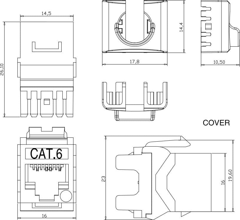 Kit 24 Frutti Cat.6 UTP 180&deg Keystone con Pinza Crimpatrice in Pinze spelafili Scontolo.net - Potenza, commercioVirtuoso.it