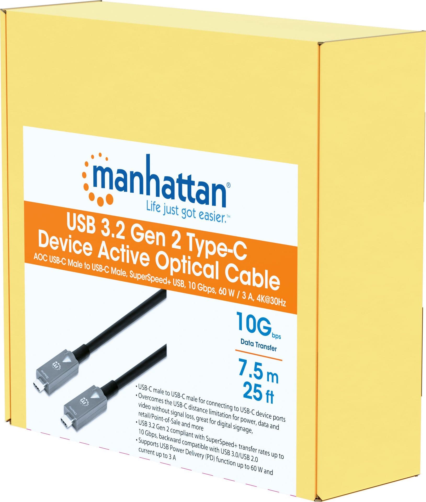 Cavo Ottico Attivo Dati e Video USB 3.2 Gen 2 USB-C&trade M/M Fibra Ottica 4K 7,5 m in  Scontolo.net - Potenza, commercioVirtuoso.it