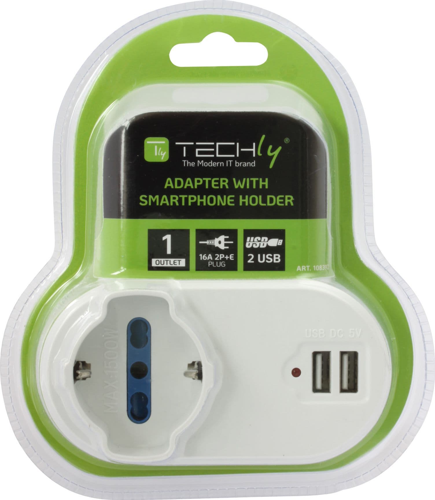 Adattatore Presa bipasso/Schuko 2 USB 1A con porta telefono in Adattatori da viaggio Scontolo.net - Potenza, commercioVirtuoso.it