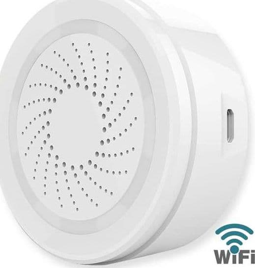 Sirena Allarme Smart Controllo vocale Alexa, Google Home Bianco in Sistemi di allarme domestico Scontolo.net - Potenza, commercioVirtuoso.it