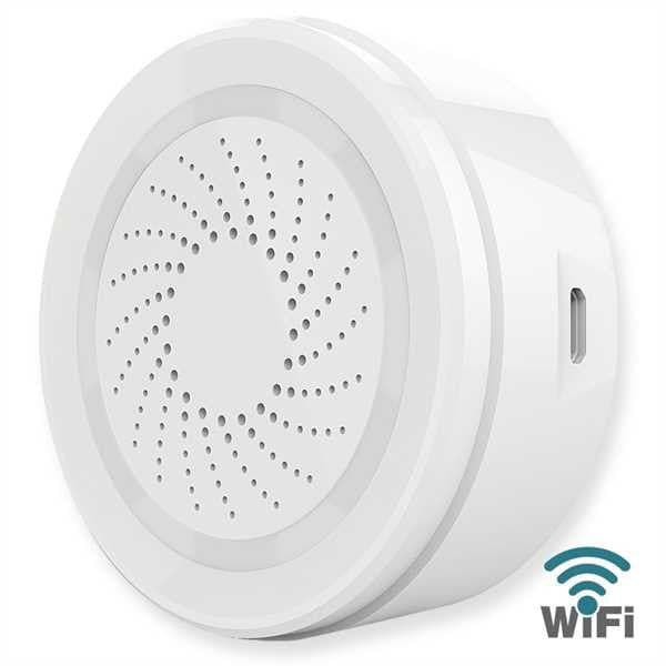 Sirena Allarme Smart Controllo vocale Alexa, Google Home Bianco in Sistemi di allarme domestico Scontolo.net - Potenza, commercioVirtuoso.it