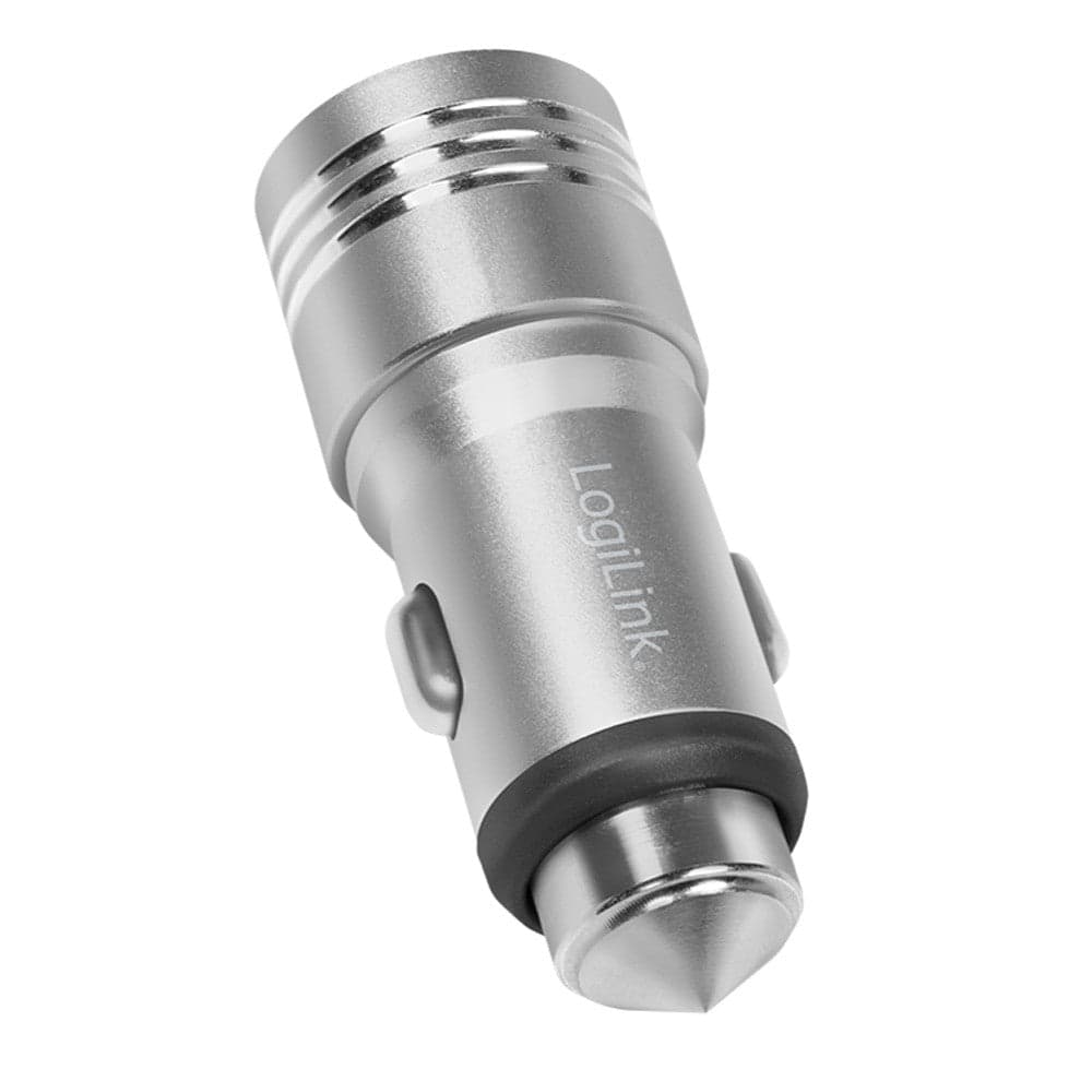 Caricatore da Auto in Alluminio 2x USB 10,5W Rompivetro di Emergenza in Caricabatterie da auto Scontolo.net - Potenza, commercioVirtuoso.it