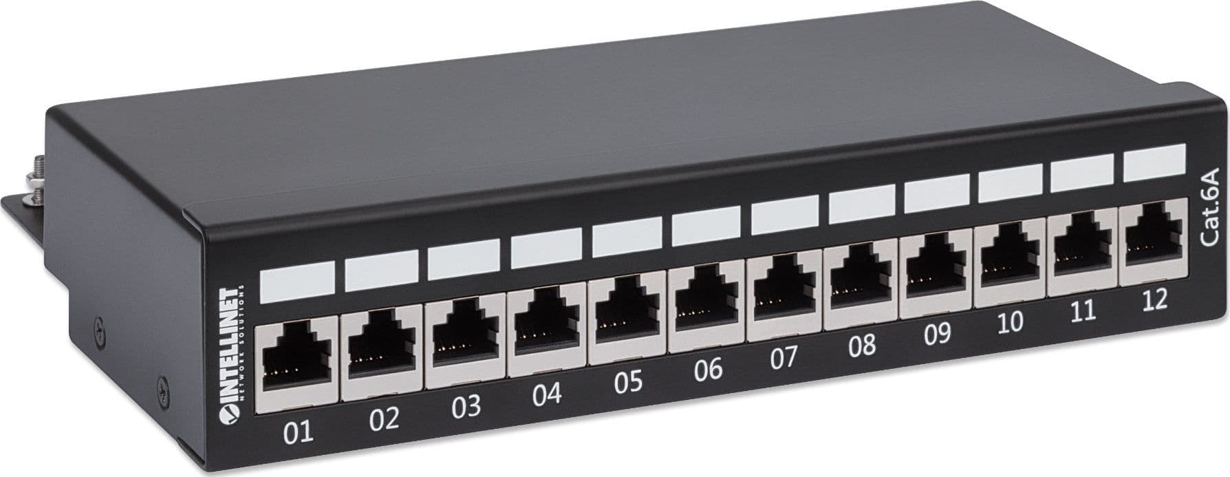 Pannello Patch 12 Posti Cat6a Schermato da Scrivania Nero in Pannelli patch Ethernet Scontolo.net - Potenza, commercioVirtuoso.it