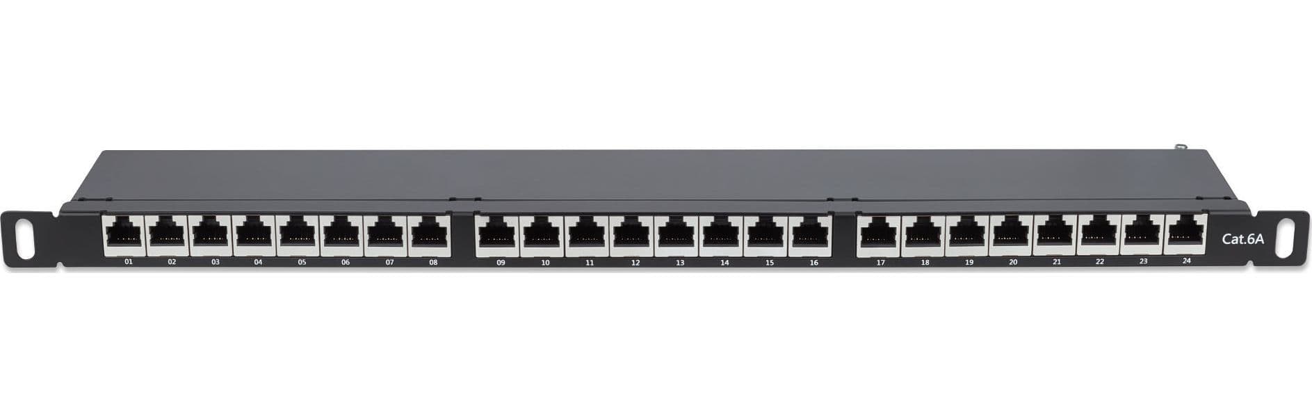 Pannello Patch 24 Posti 19'' 0.5U Cat6a Schermato Nero in Cavi Ethernet Scontolo.net - Potenza, commercioVirtuoso.it