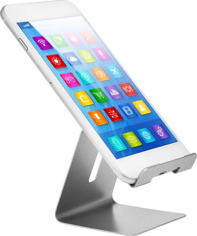 Supporto in Alluminio per Smartphone e Tablet Universale Silver in Supporti Scontolo.net - Potenza, commercioVirtuoso.it