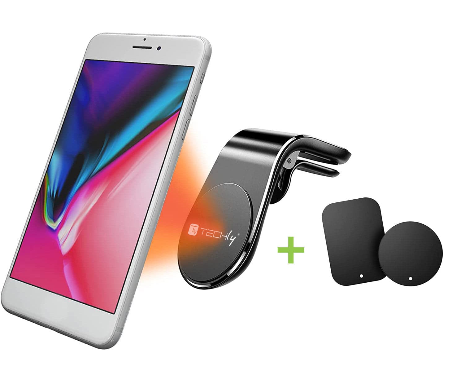 Supporto Magnetico da Auto per Smartphone con Due Placche Metalliche Universali in Alloggiamenti Scontolo.net - Potenza, commercioVirtuoso.it