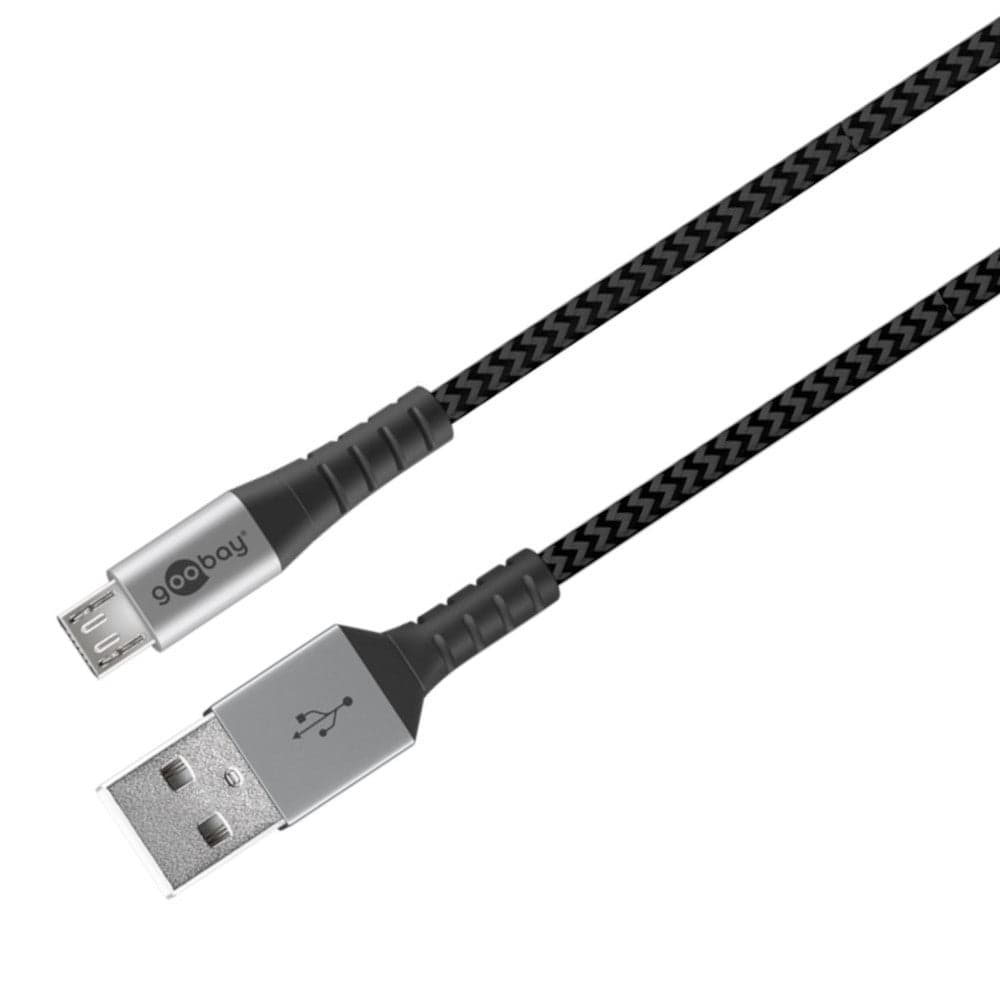 Cavo Micro USB Guaina Intrecciata USB2.0 A M/MicroB M 2 m Nero/Silver in  Scontolo.net - Potenza, commercioVirtuoso.it