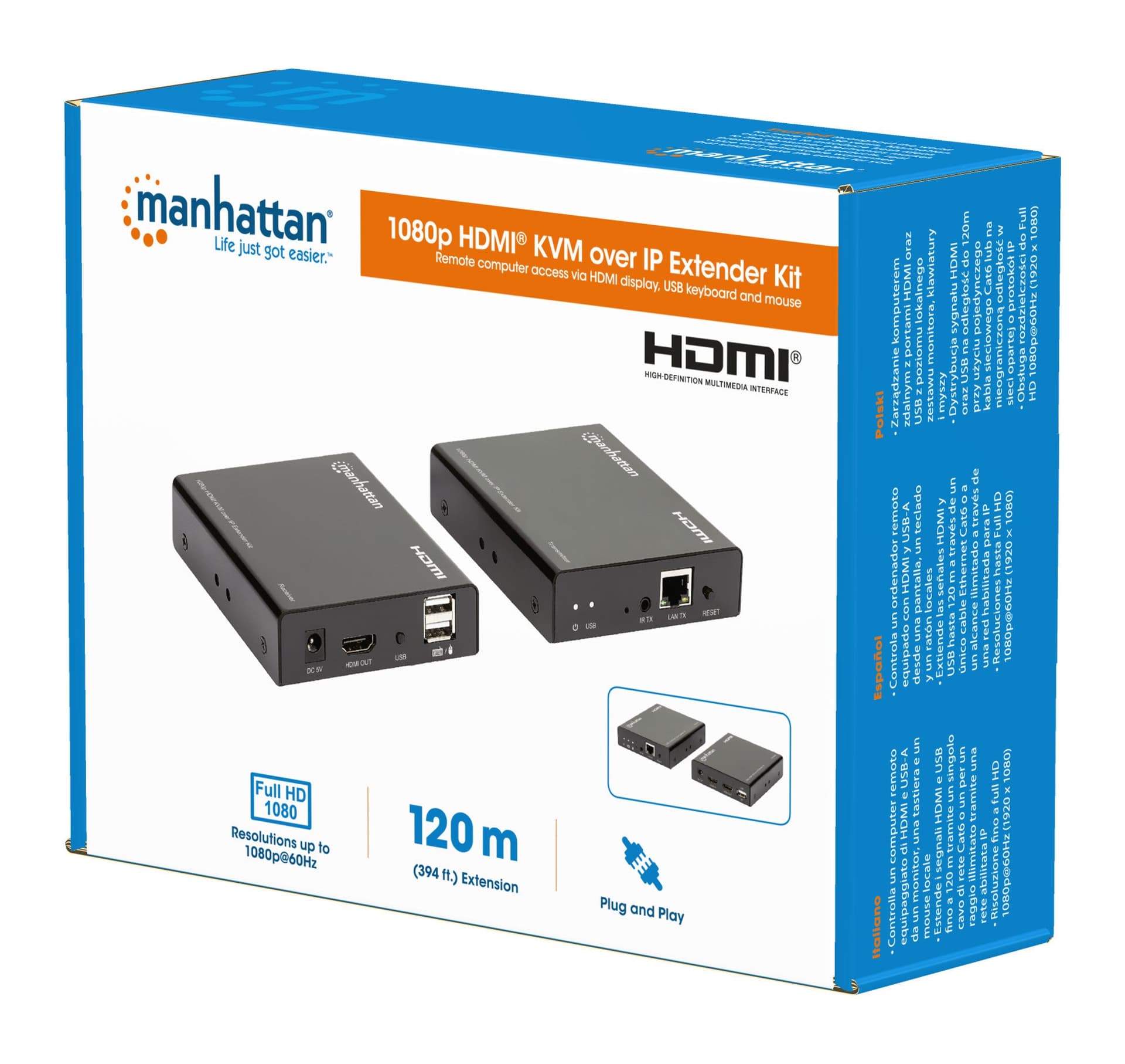 Kit Extender HDMI KVM over IP 1080p fino a 120m in Cavi HDMI Scontolo.net - Potenza, commercioVirtuoso.it