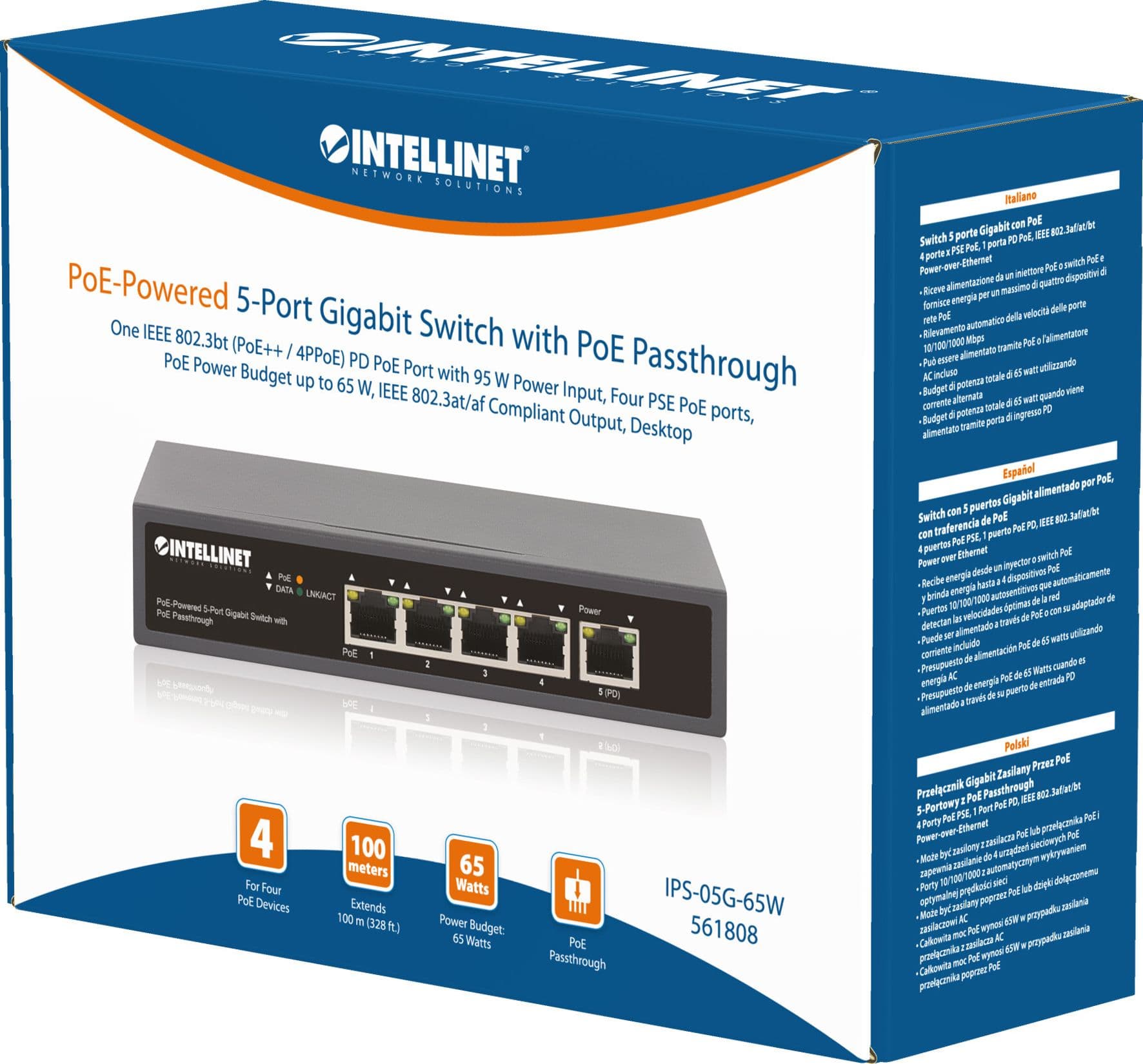 Switch Gigabit a 5 Porte con Alimentazione PoE Passante in  Scontolo.net - Potenza, commercioVirtuoso.it