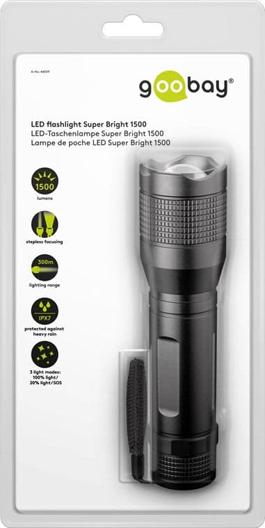 Torcia LED ad Alta Luminosit&agrave 1500lm IPX7 in Torce elettriche portatili (standard) Scontolo.net - Potenza, commercioVirtuoso.it