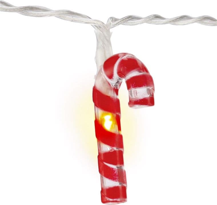Stringa 10 LED Lecca lecca Natalizio IP20 Bianco Caldo a Batteria con Timer in Catene luminose Scontolo.net - Potenza, commercioVirtuoso.it