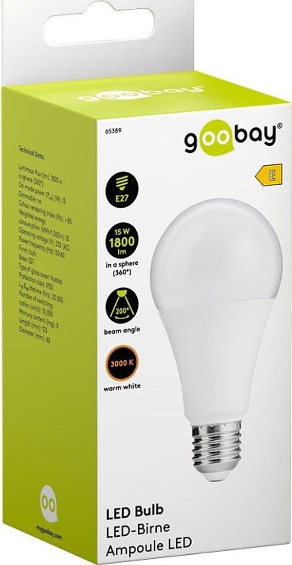 Lampada LED Globo E27 Bianco Caldo 15W, Classe E in Lampadine a LED Scontolo.net - Potenza, commercioVirtuoso.it
