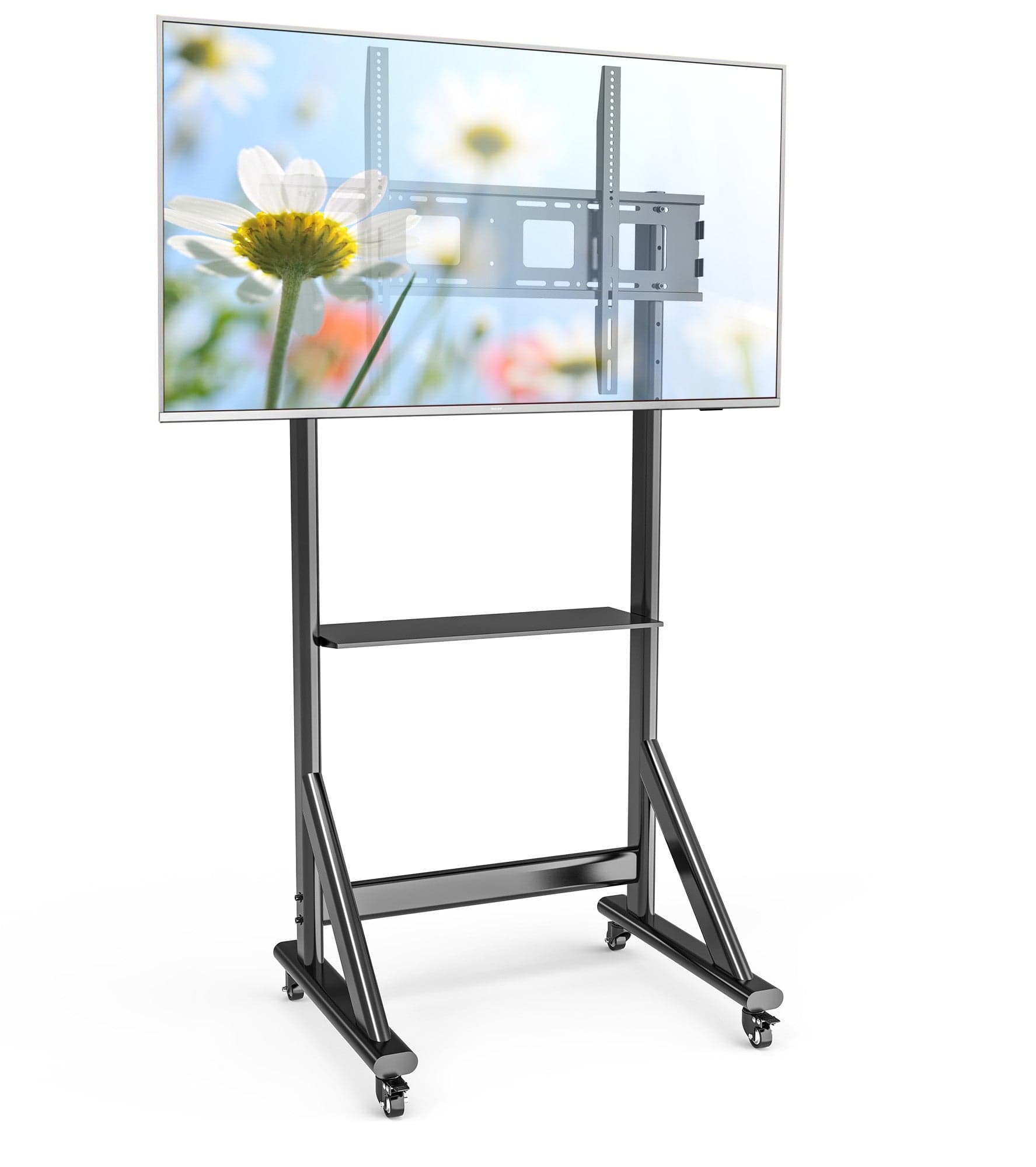 Supporto da Pavimento TV LCD/LED 55-100'' Altezza Regolabile con Mensola in Mobili Scontolo.net - Potenza, commercioVirtuoso.it