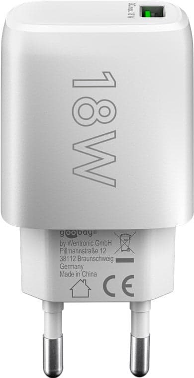 Caricabatterie Ricarica Rapida USB QC 3.0 (18 W) Bianco in Caricabatterie da muro Scontolo.net - Potenza, commercioVirtuoso.it