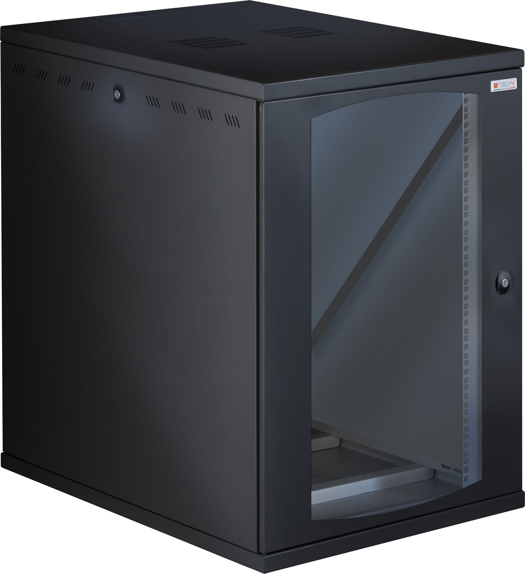 Armadio Rack 19'' a Muro 16U P 800mm L 600mm Porta Vetro Nero in  Scontolo.net - Potenza, commercioVirtuoso.it