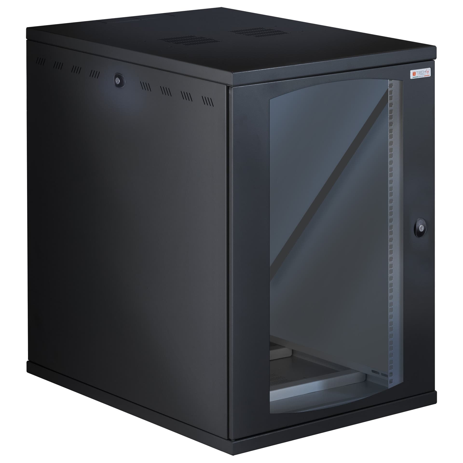 Armadio Rack 19'' a Muro 16U P 800mm L 600mm Porta Vetro Nero in  Scontolo.net - Potenza, commercioVirtuoso.it
