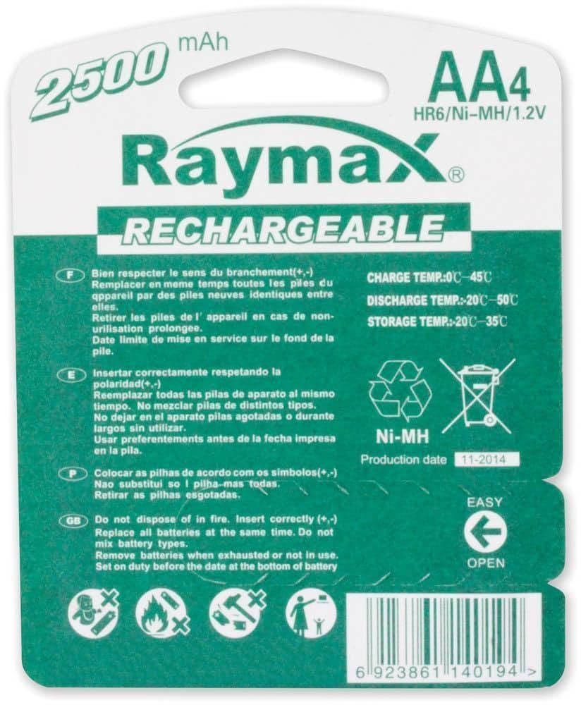 Blister 4 Batterie Ricaricabili Stilo AA 2500 mAh in Pile ricaricabili Scontolo.net - Potenza, commercioVirtuoso.it