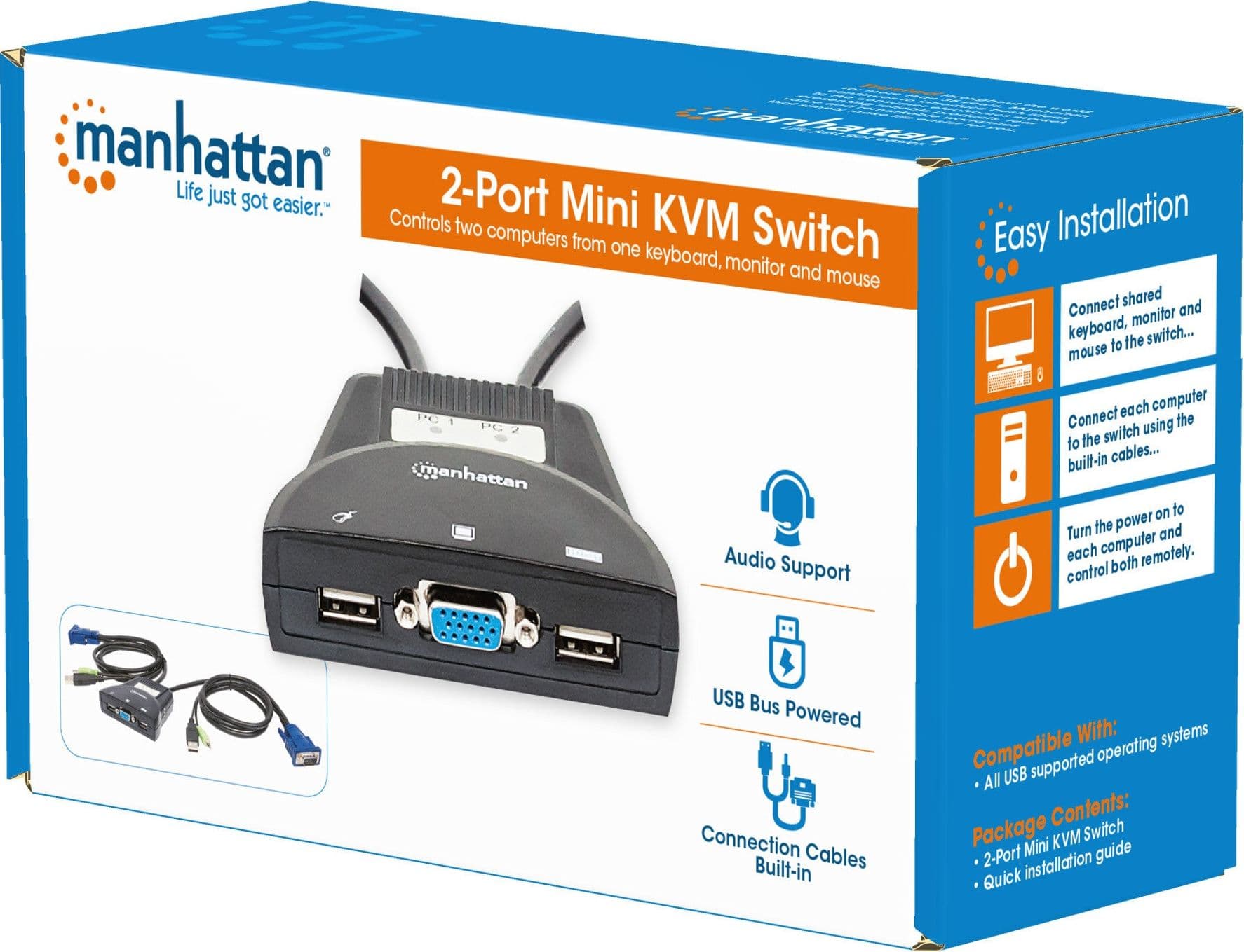 Mini KVM Switch 2 Porte USB con Audio in  Scontolo.net - Potenza, commercioVirtuoso.it
