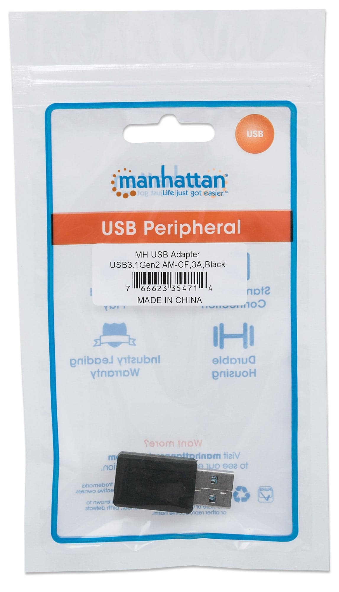Adattatore Convertitore USB3.1 Gen2 USB A Maschio a USB-C&trade Femmina in Caricabatterie da muro Scontolo.net - Potenza, commercioVirtuoso.it