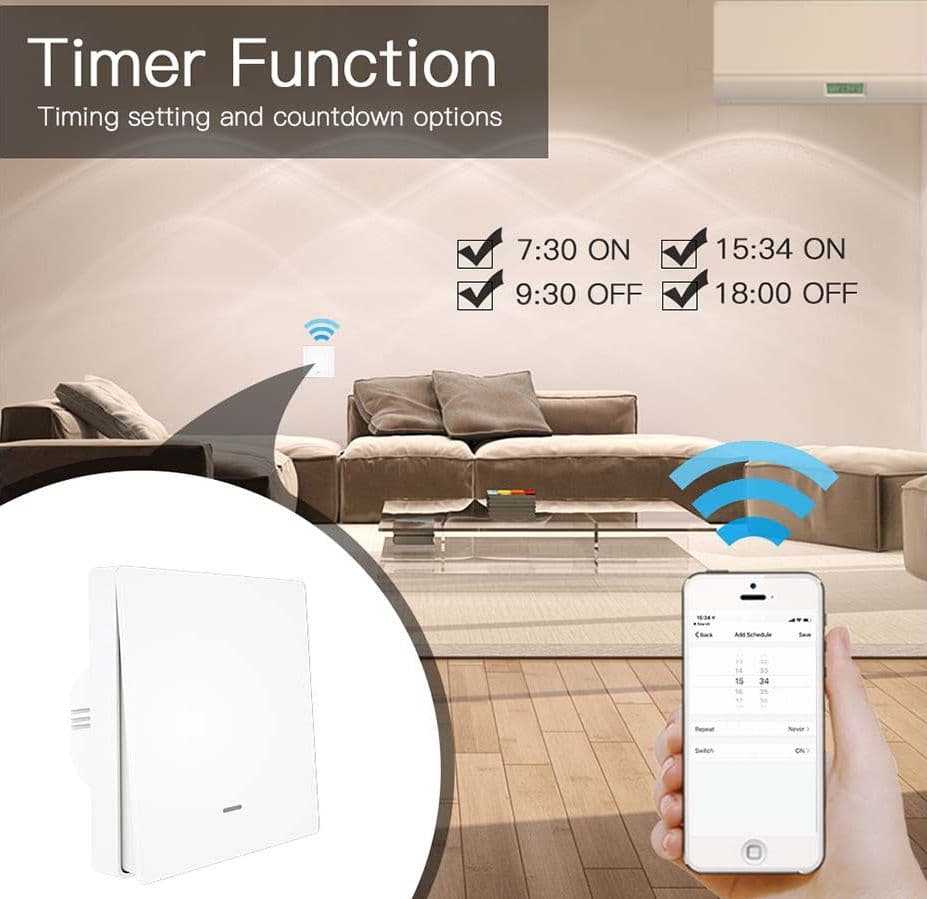 Interruttore Da Parete Wireless WiFi + RF 433 Con 1 Tasto Attacco Semplice Dove Si Vuole Senza Filo in Spine intelligenti e telecomandate Scontolo.net - Potenza, commercioVirtuoso.it