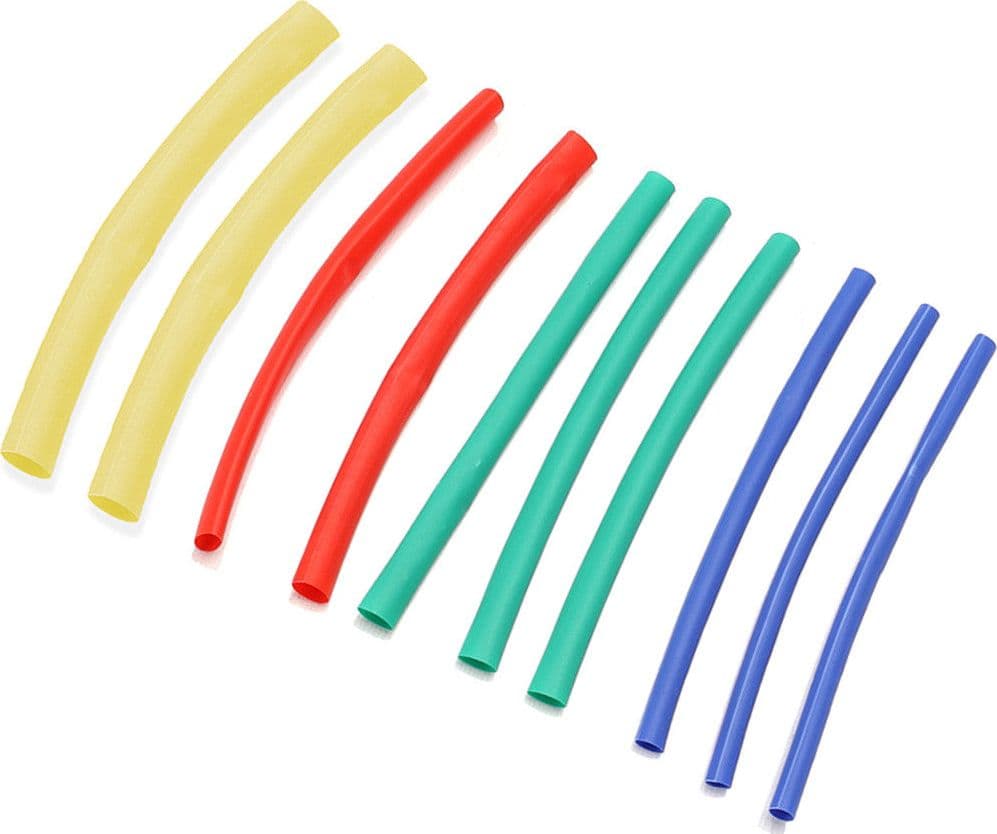 10 Pezzi Guaine Termorestringente Colorato Lunga 12cm Diametro Assortito 3mm 4mm 5mm 6mm