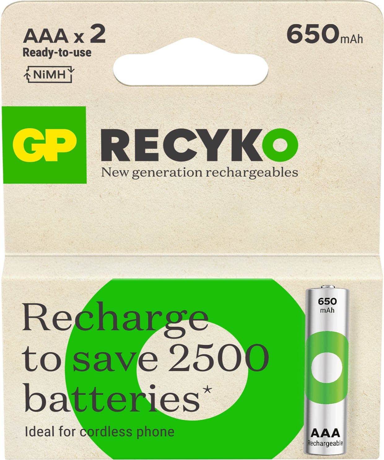 Blister 2 Batterie Ricaricabili Mini Stilo AAA 650 mAh in Pile ricaricabili Scontolo.net - Potenza, commercioVirtuoso.it
