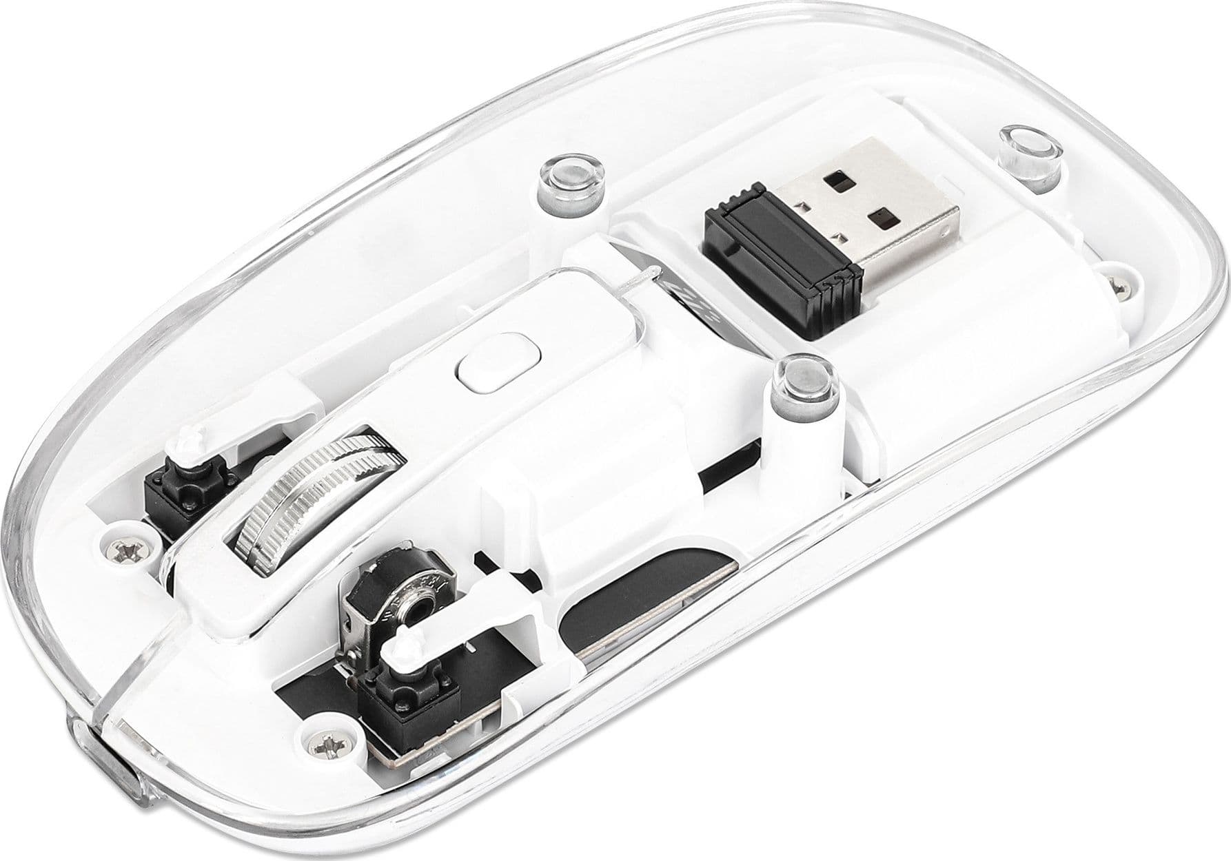 Mouse Ottico Wireless 800-1600 dpi con Micro Ricevitore USB Bianco Trasparente in  Scontolo.net - Potenza, commercioVirtuoso.it