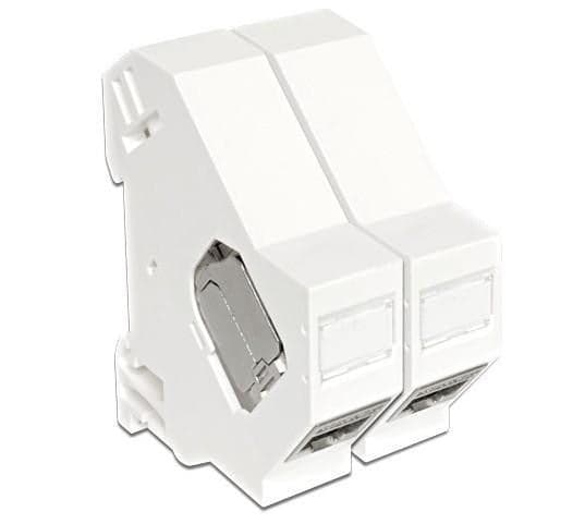 Adattatore su barra DIN per modulo RJ45 Keystone in Cavi Ethernet Scontolo.net - Potenza, commercioVirtuoso.it