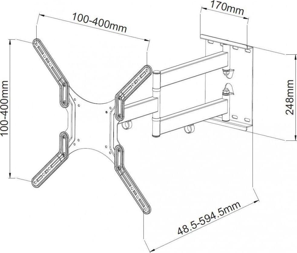 Supporto a Muro Ultra Slim per TV LED LCD 23-55'' Bianco in Supporti da parete e da soffitto Scontolo.net - Potenza, commercioVirtuoso.it