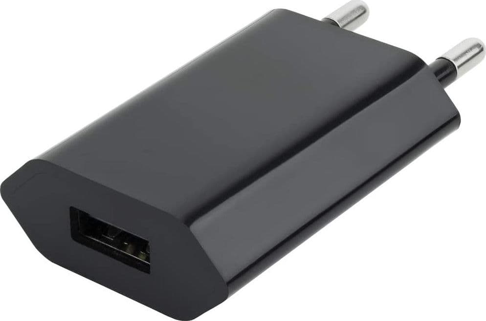 Caricatore USB 1A Compatto Spina Europea Nero in Caricabatterie da muro Scontolo.net - Potenza, commercioVirtuoso.it