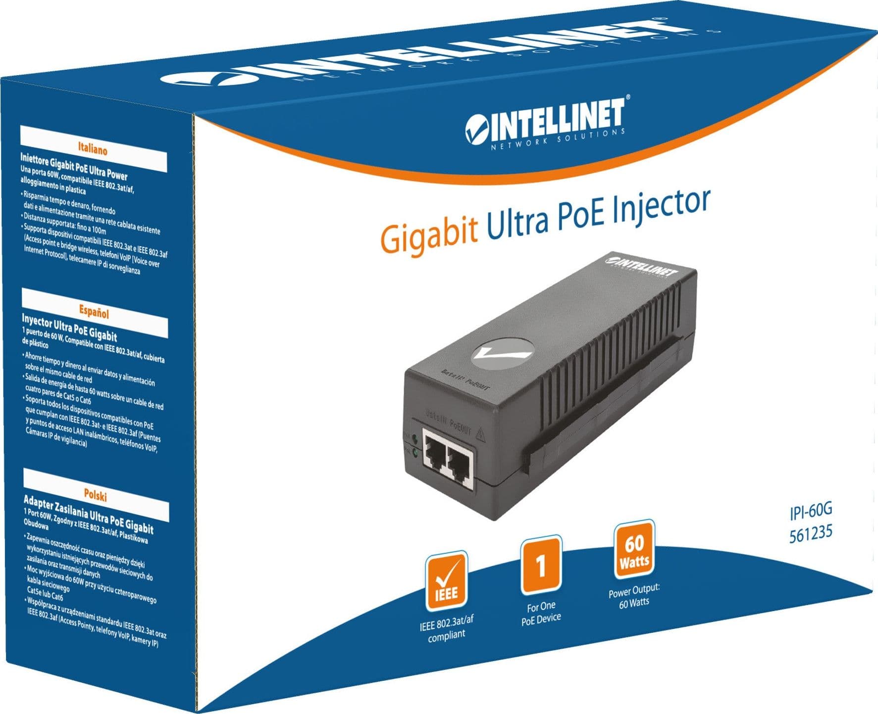 Iniettore Gigabit PoE+ Ultra Power 100m in  Scontolo.net - Potenza, commercioVirtuoso.it