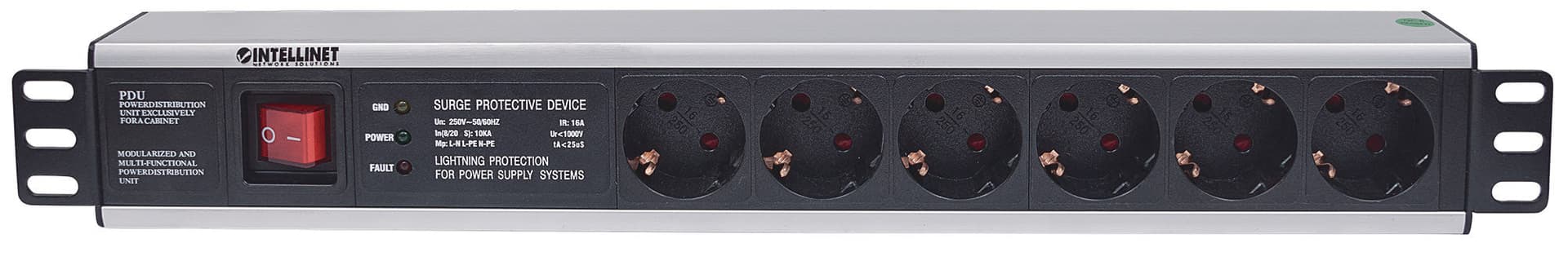 Multipresa per Rack 19'' 6 posti Spina Schuko Angolata 1.5U in Multiprese Scontolo.net - Potenza, commercioVirtuoso.it