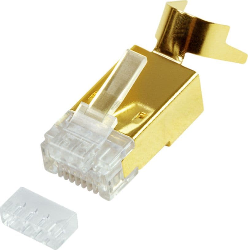 Plug Modulare Dorato RJ45 CAT.8.1/CAT.6A 10pz in Cavi Ethernet Scontolo.net - Potenza, commercioVirtuoso.it