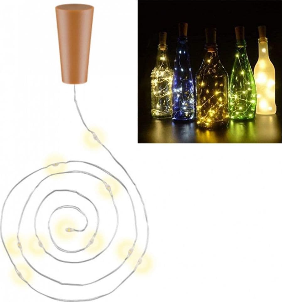 Confezione da 3pz Catena Luminosa per Bottiglie da 10 LED con Timer in Catene luminose Scontolo.net - Potenza, commercioVirtuoso.it