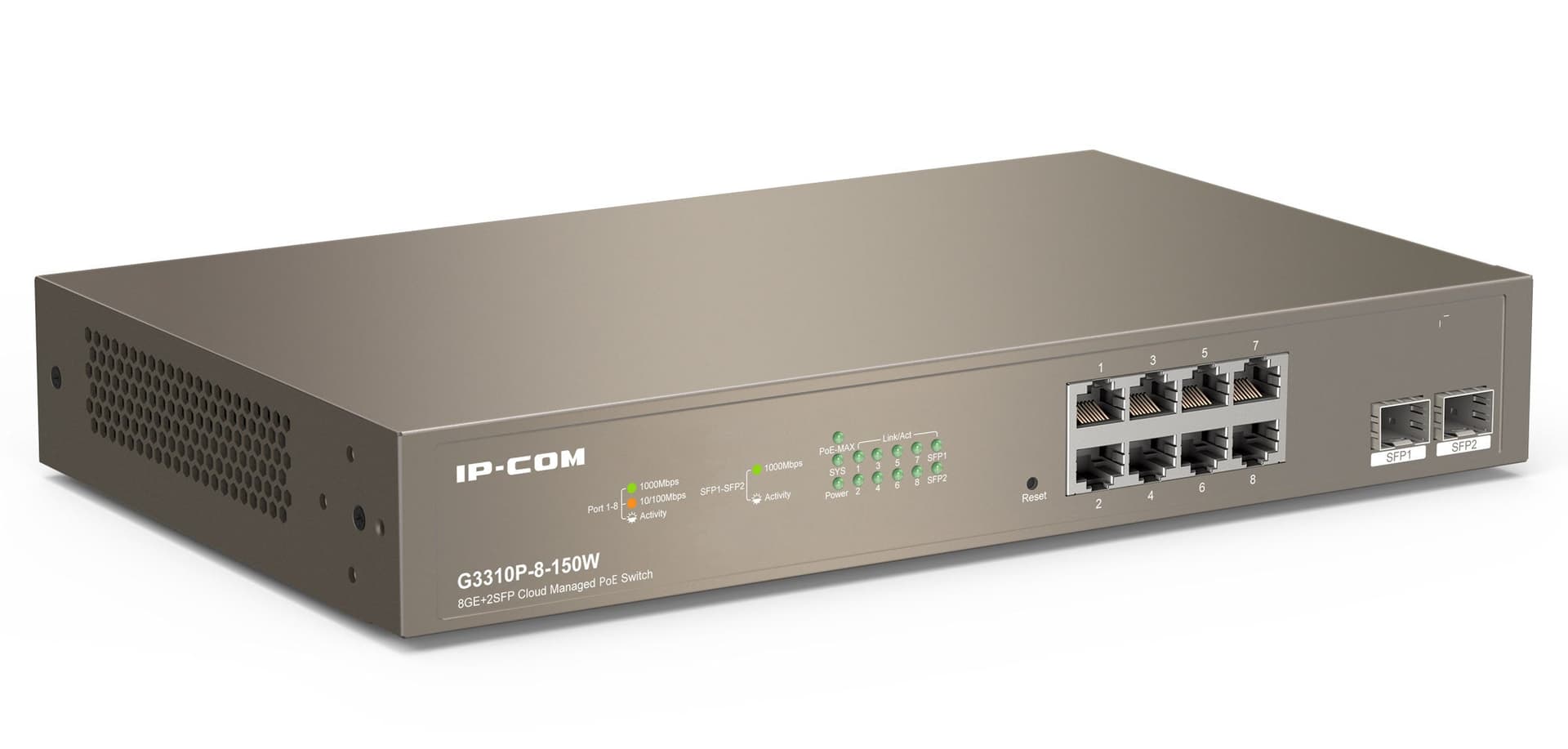 Switch PoE Cloud Managed 8GE+2SFP, G3310P-8-150W in  Scontolo.net - Potenza, commercioVirtuoso.it
