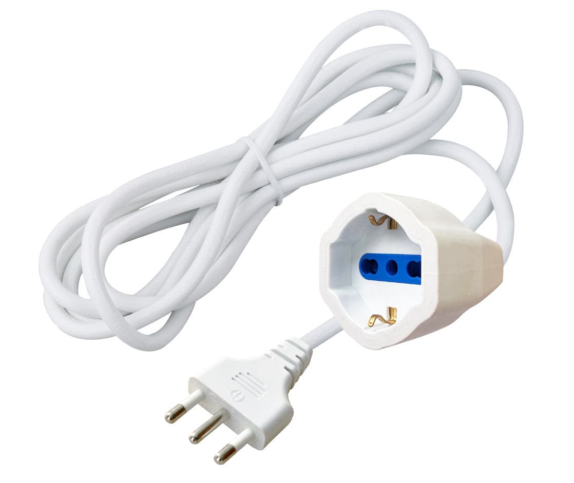 Cavo Prolunga Alimentazione Italiana 16A Maschio / Schuko Femmina 5m Bianco in Prolunghe Scontolo.net - Potenza, commercioVirtuoso.it