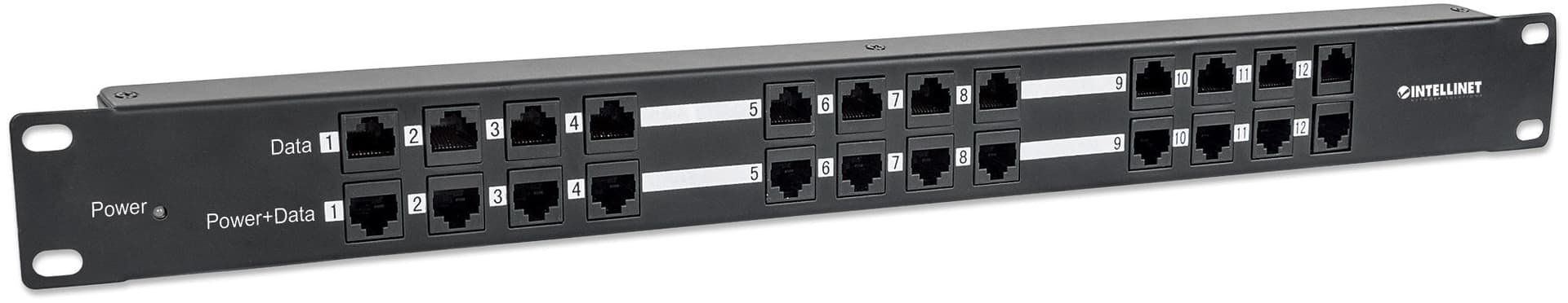 Pannello Patch 12 Porte PoE Passivo con Alimentatore in Pannelli patch Ethernet Scontolo.net - Potenza, commercioVirtuoso.it