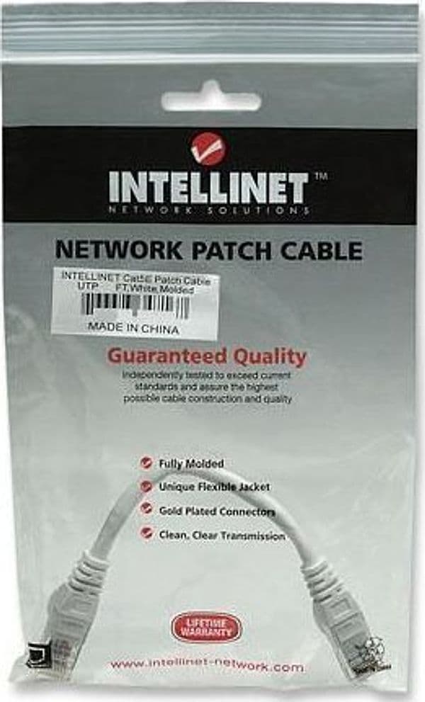 Cavo di rete Patch CCA Cat. 5e Bianco UTP 0,5 mt in Cavi Ethernet Scontolo.net - Potenza, commercioVirtuoso.it