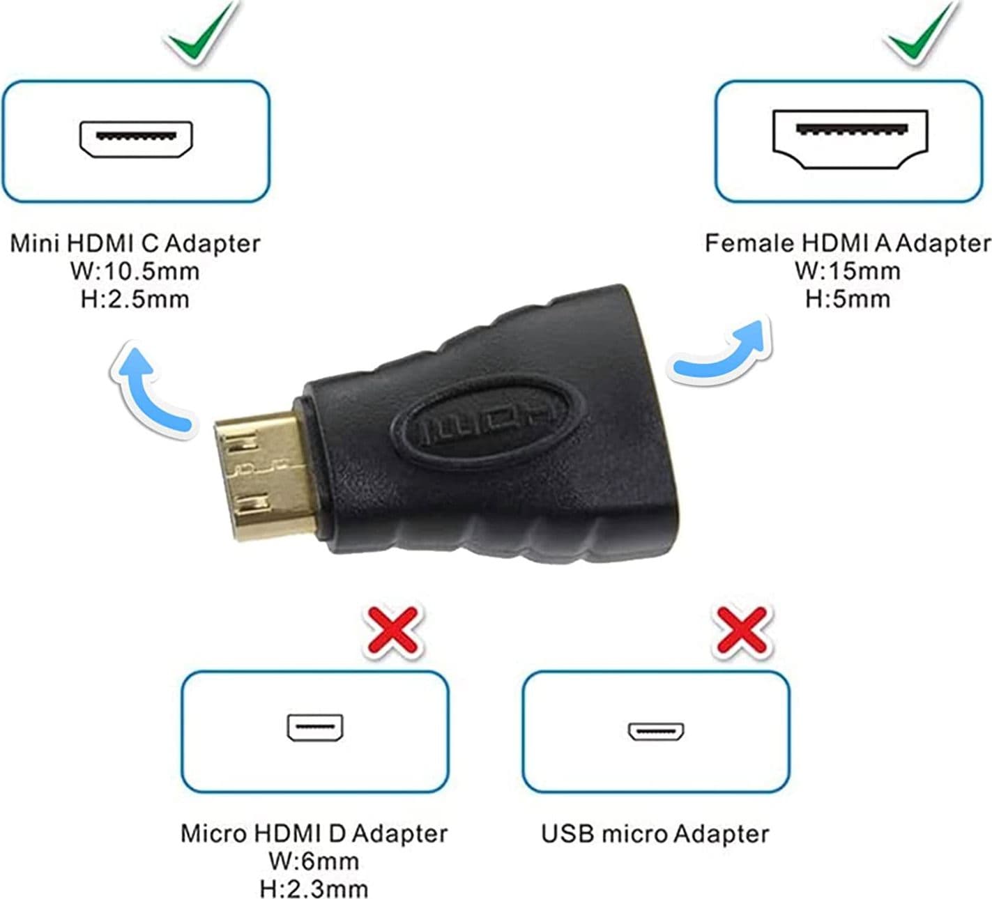 Adatattore da Mini HDMI Maschio a HDMI Femmina in Cavi HDMI Scontolo.net - Potenza, commercioVirtuoso.it