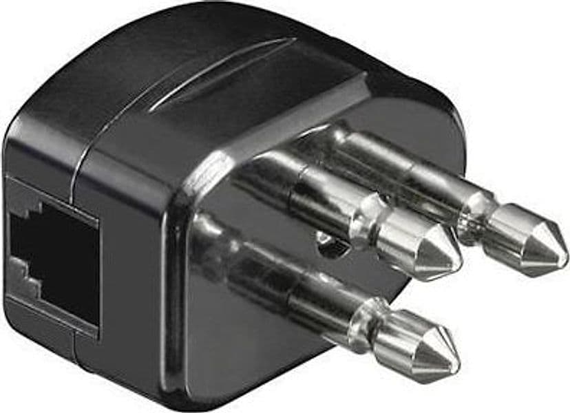 Spina tripolare con RJ11 Nera in Cavi Scontolo.net - Potenza, commercioVirtuoso.it