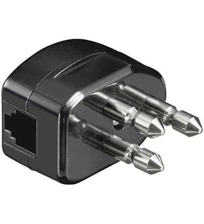 Spina tripolare con RJ11 Nera in Cavi Scontolo.net - Potenza, commercioVirtuoso.it