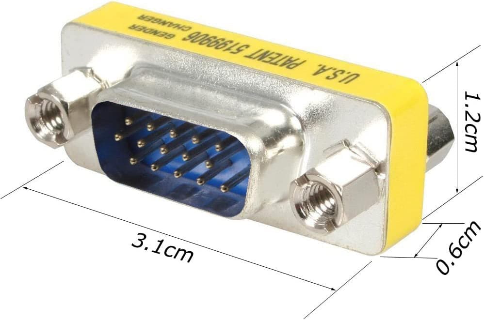Mini Gender Changer VGA DB 15 poli HD M/M in  Scontolo.net - Potenza, commercioVirtuoso.it
